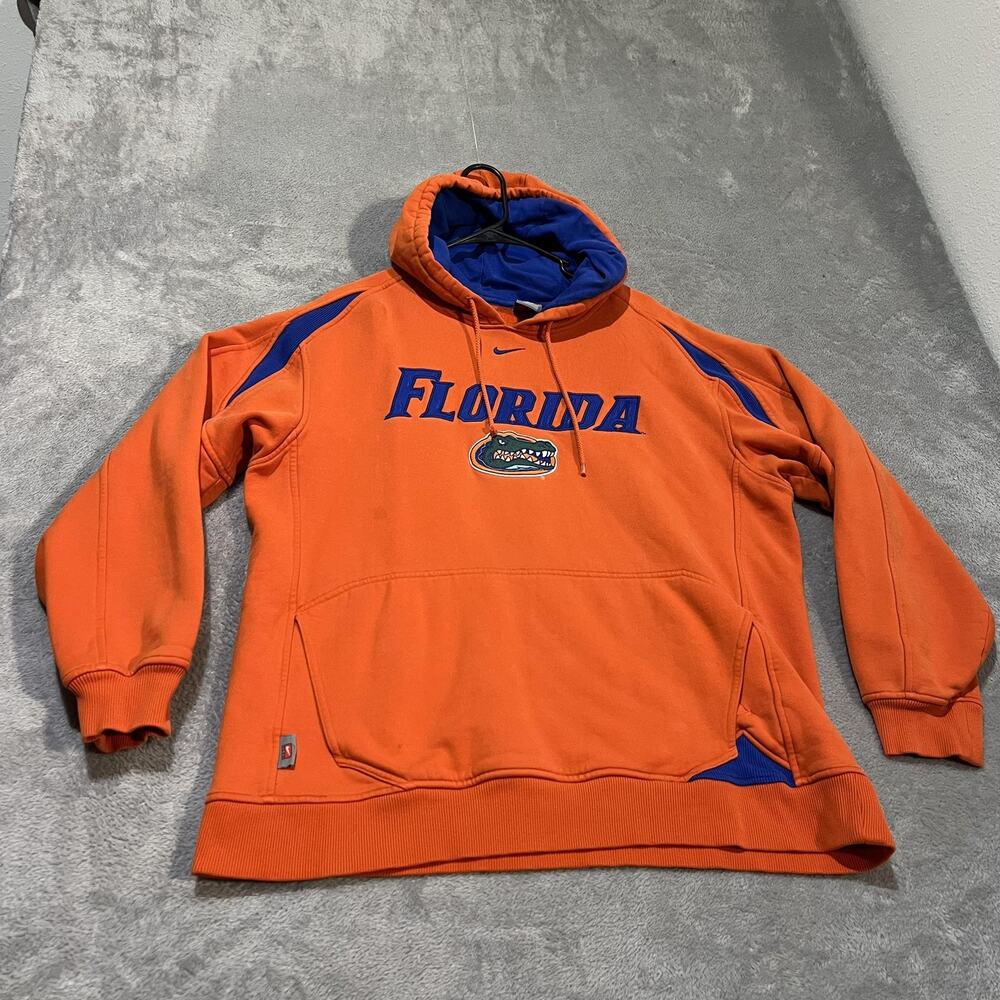 Florida Gators Hoodie Sweatshirt Mens Medium Orange NCAA Football Nike Pullover